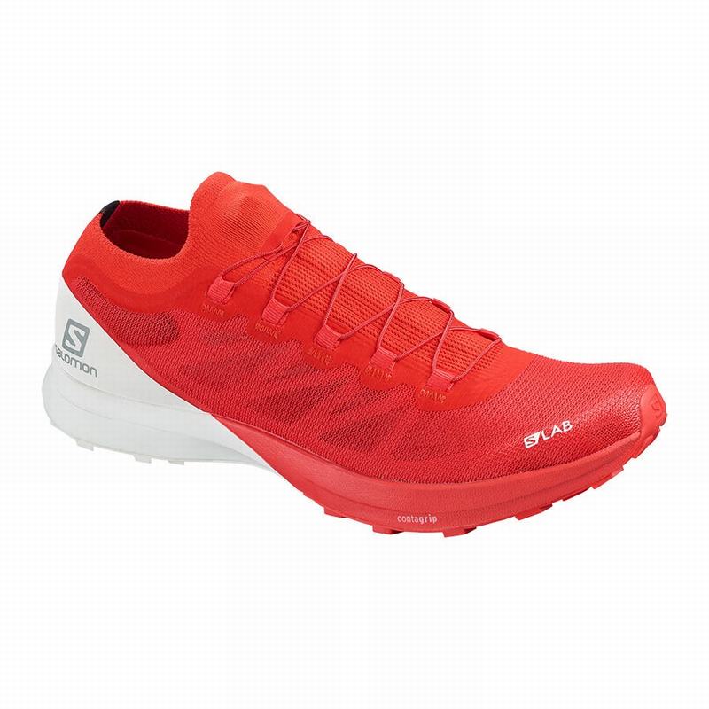 SALOMON S/LAB SENSE 8 Philippines - Men's Trail Running Shoes - Red/White | 214560-YRX